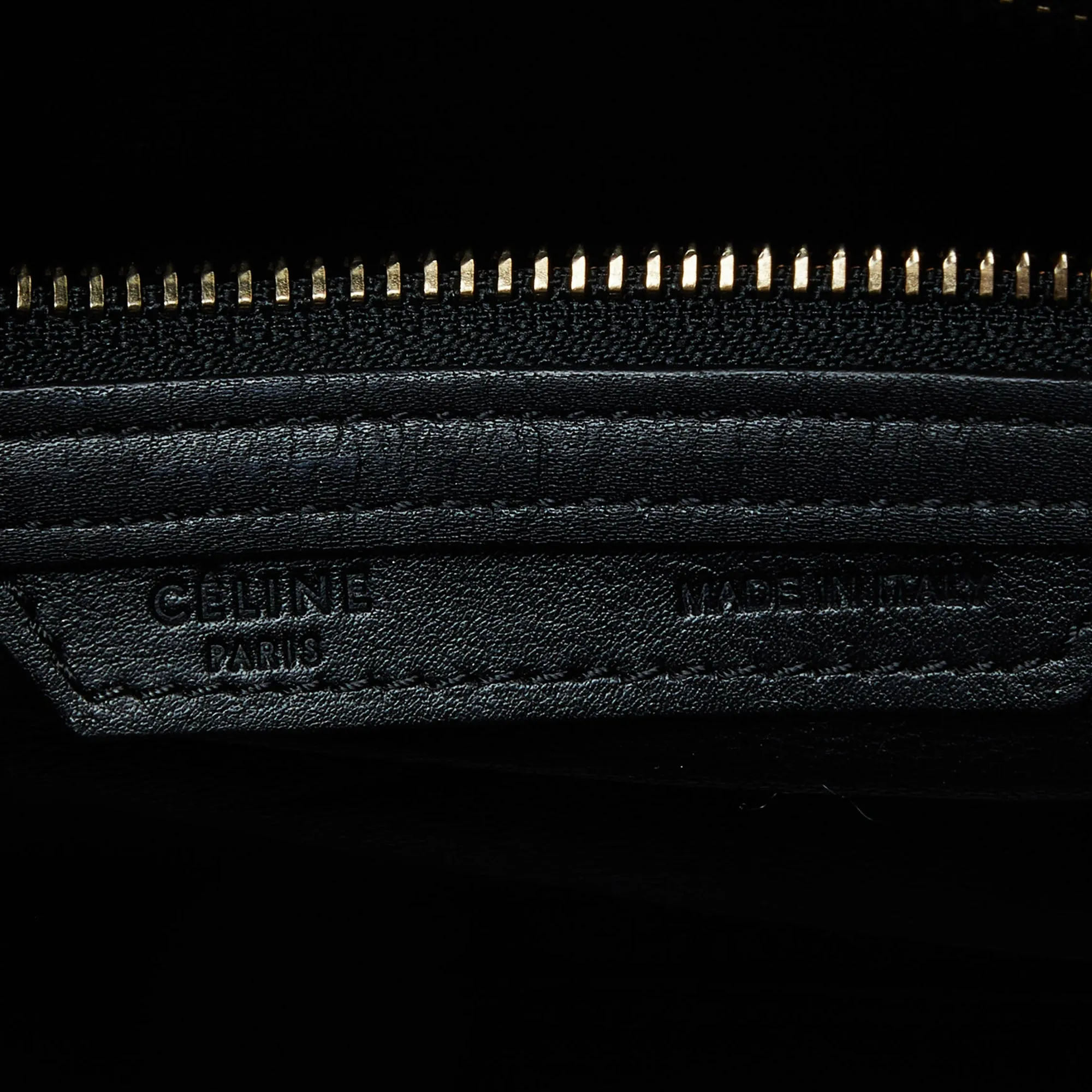 CELINE Tricolor Leather Mini Luggage Tote