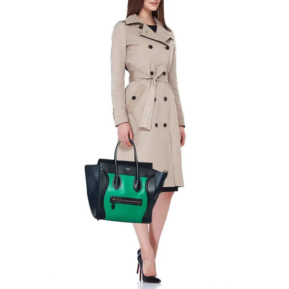 CELINE Tricolor Leather Mini Luggage Tote