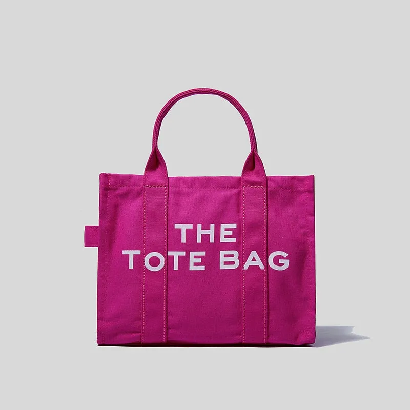 Christmas Gift Large Capacity Canvas Tote Women Shoulder Bag Letter Printed Crossbody Bags for Women Casual Cloth Women Handbag Big Shopper Bag