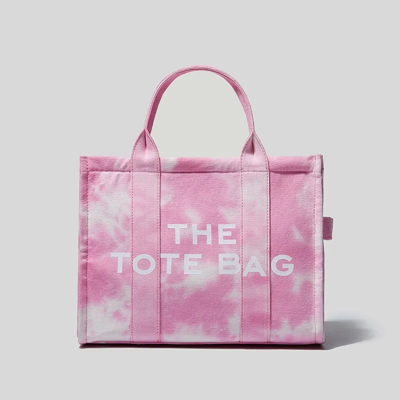 Christmas Gift Large Capacity Canvas Tote Women Shoulder Bag Letter Printed Crossbody Bags for Women Casual Cloth Women Handbag Big Shopper Bag