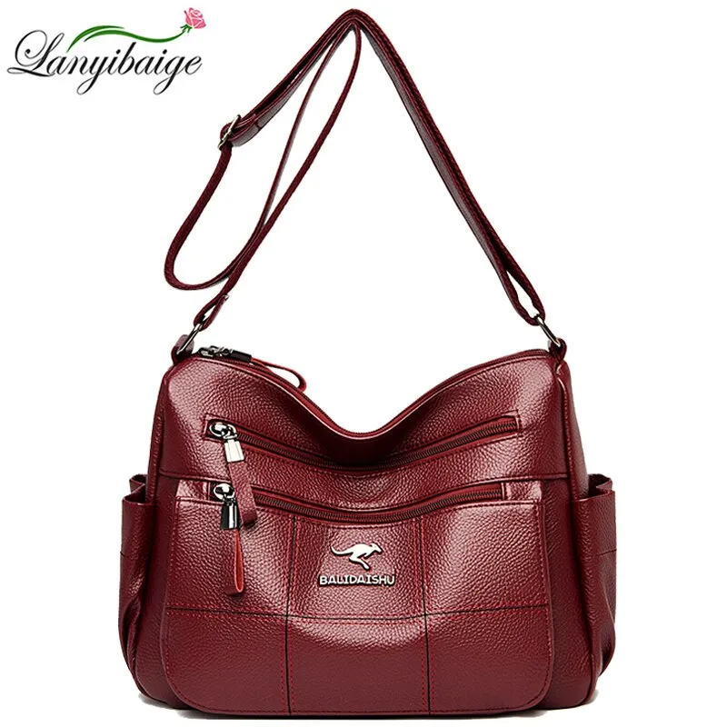 Christmas Gift Large Capacity Women Handbag High Quality Leather Shoulder Crossbody Bags for Women 2021 New Purses And Handbags Tote Bag Sac