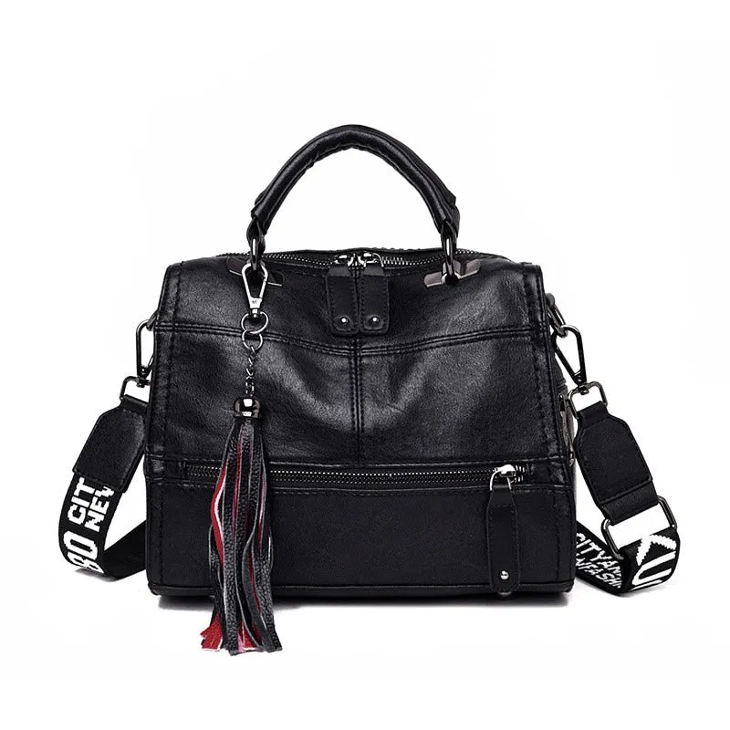 Christmas Gift Vintage Leather Handbag Tassels Luxury Handbags Women Bags Designer High Quality Crossbody Bags for Women 2020 New Shoulder Bags