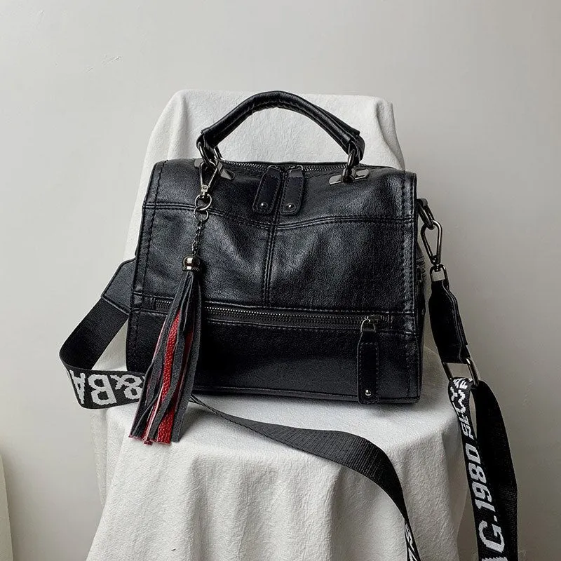 Christmas Gift Vintage Leather Handbag Tassels Luxury Handbags Women Bags Designer High Quality Crossbody Bags for Women 2020 New Shoulder Bags
