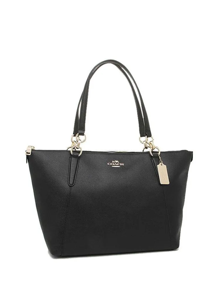 Coach Women's Ava Crossgrain Leather Tote IM/Black F57526 IMBLK