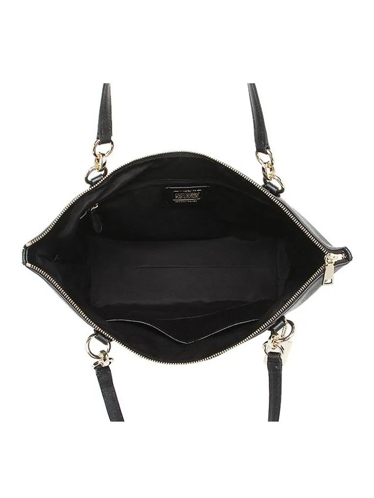 Coach Women's Ava Crossgrain Leather Tote IM/Black F57526 IMBLK