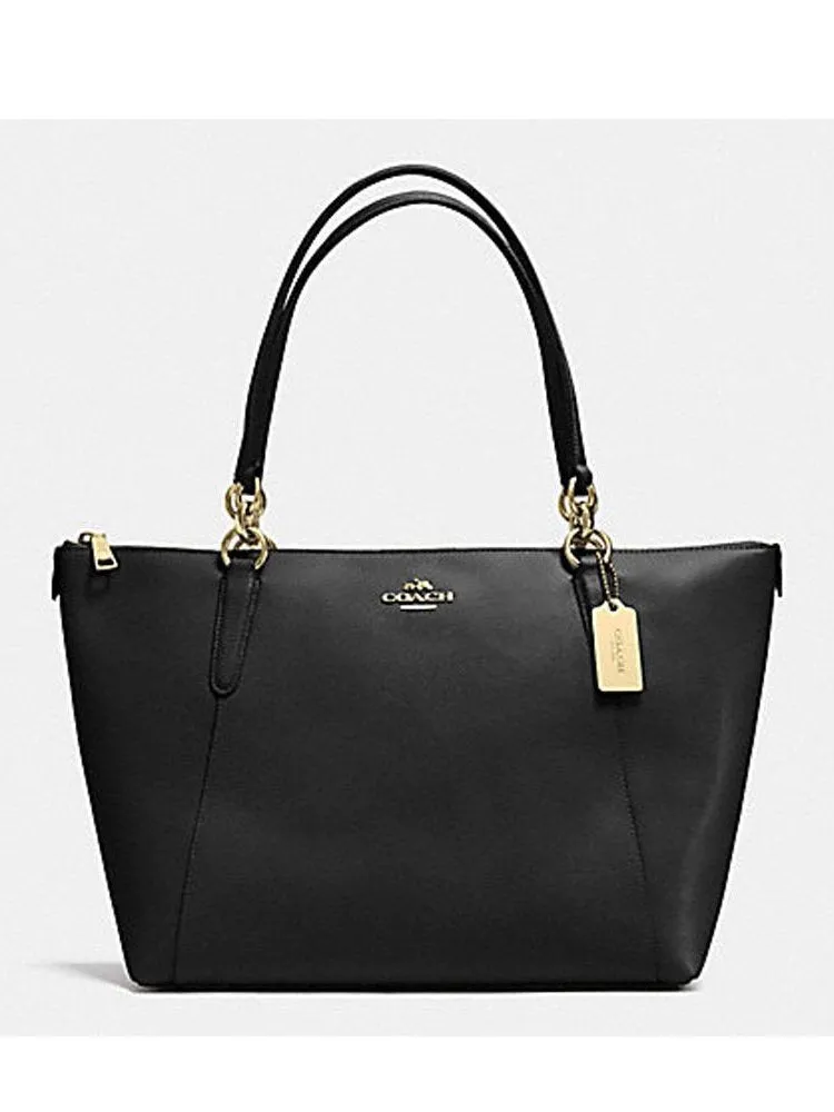 Coach Women's Ava Crossgrain Leather Tote IM/Black F57526 IMBLK