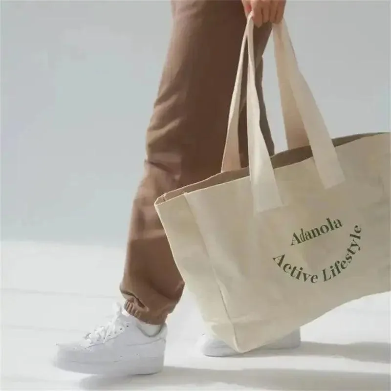 Customizable Luxury Cotton Tote Bag - Bulk Purchase Option