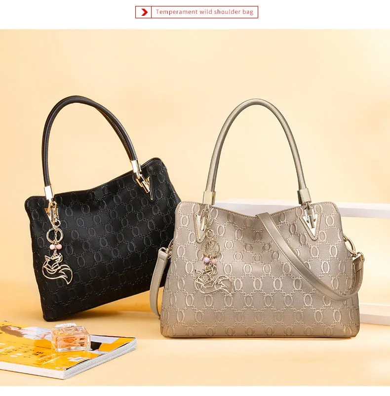 DESIGNER Women's Elegant Leather Shoulder bag Crossbody Bags Female Fashion Tote Handbag Purse