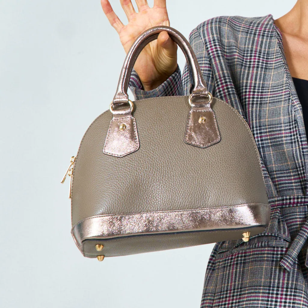 Dome-shaped leather handbags wholesale