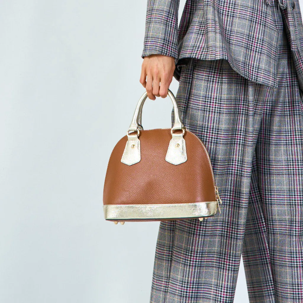 Dome-shaped leather handbags wholesale
