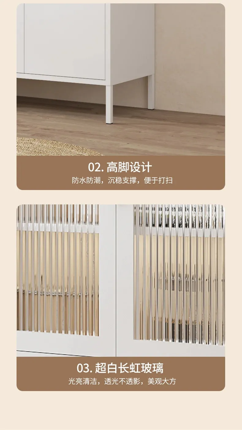 Elegant White Entryway Cabinet