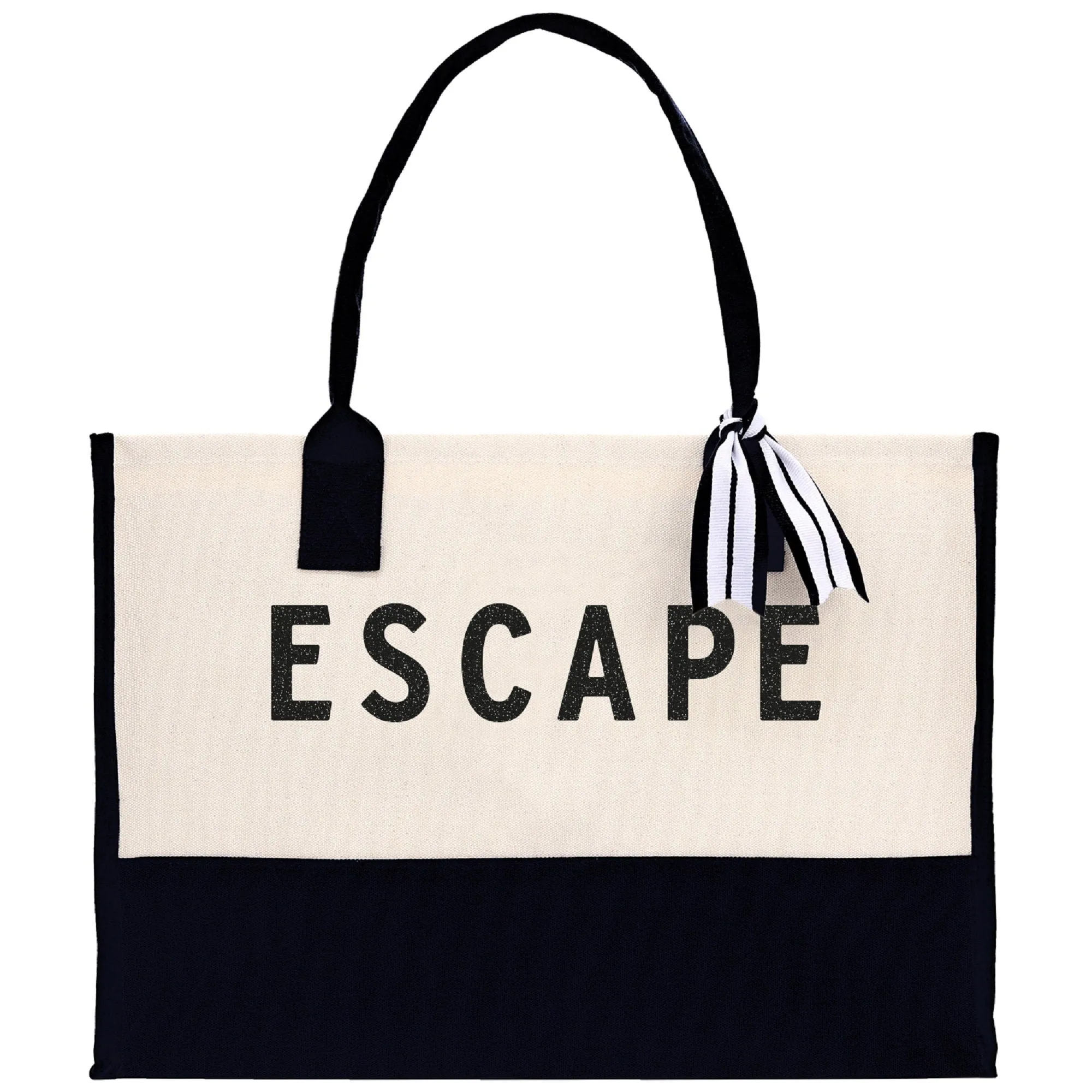 Escape Beach Tote Bag - Large Chic Tote Bag - Gift for Her - Weekender Bag - Weekend Tote - Girls Weekend Tote