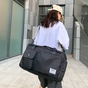 Fashion Women's Bag Solid Color Nylon Waterproof Sports Bags Large Capacity Bags With Many Pockets Leisure Outdoor Travel Bags