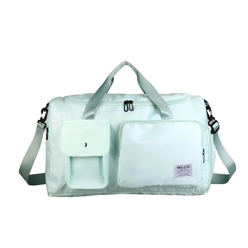 Fashion Women's Bag Solid Color Nylon Waterproof Sports Bags Large Capacity Bags With Many Pockets Leisure Outdoor Travel Bags