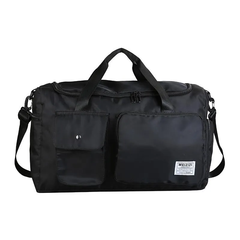 Fashion Women's Bag Solid Color Nylon Waterproof Sports Bags Large Capacity Bags With Many Pockets Leisure Outdoor Travel Bags