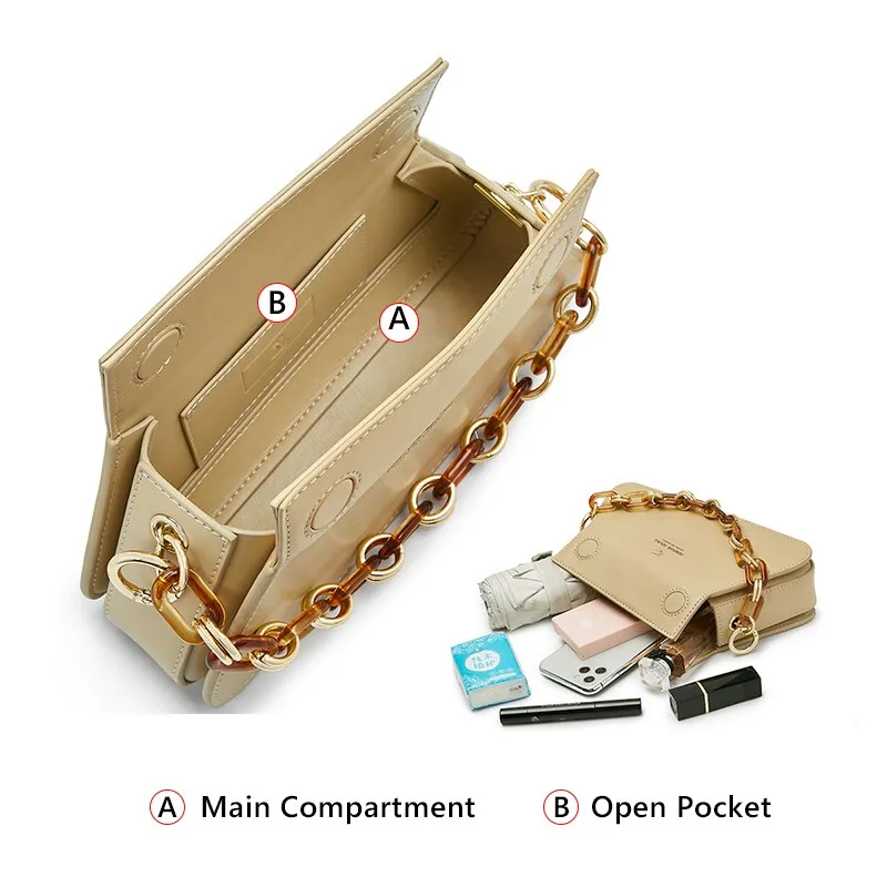 FOXER Ladies Summer Chic Flap Fashion Shoulder Bag Ladies Split Leather Luxury Messenger Bag New Irregular High-Quality Handbag