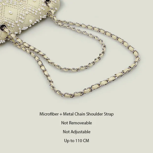 French Pearl Rhombic Chain High-End Women's Bag