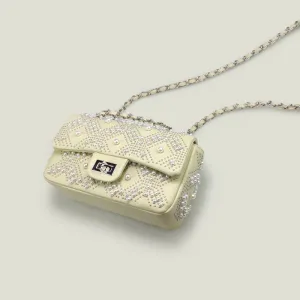 French Pearl Rhombic Chain High-End Women's Bag