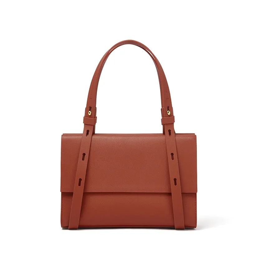Genuine Leather Double Shoulder Tote Bag
