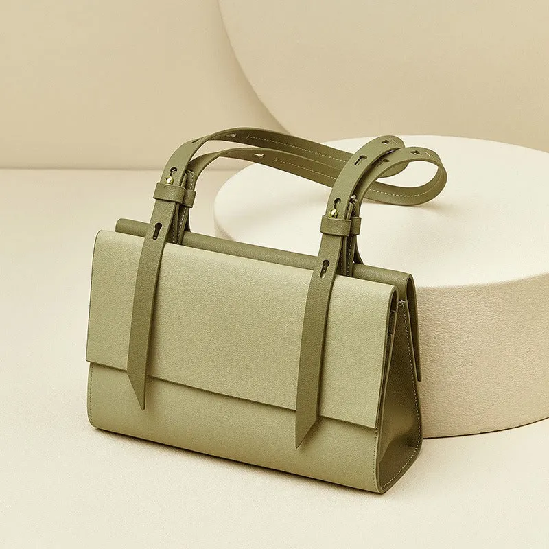Genuine Leather Double Shoulder Tote Bag
