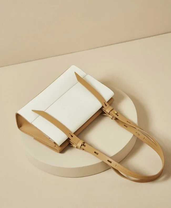 Genuine Leather Double Shoulder Tote Bag