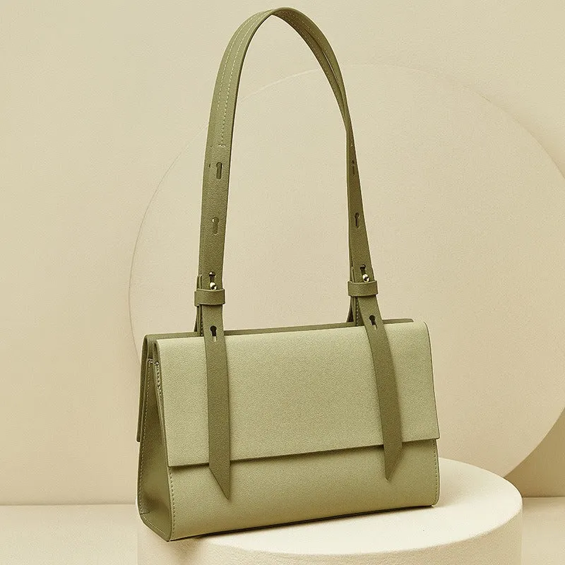 Genuine Leather Double Shoulder Tote Bag