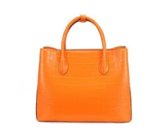 Genuine leather handbag highlights belly women handbag