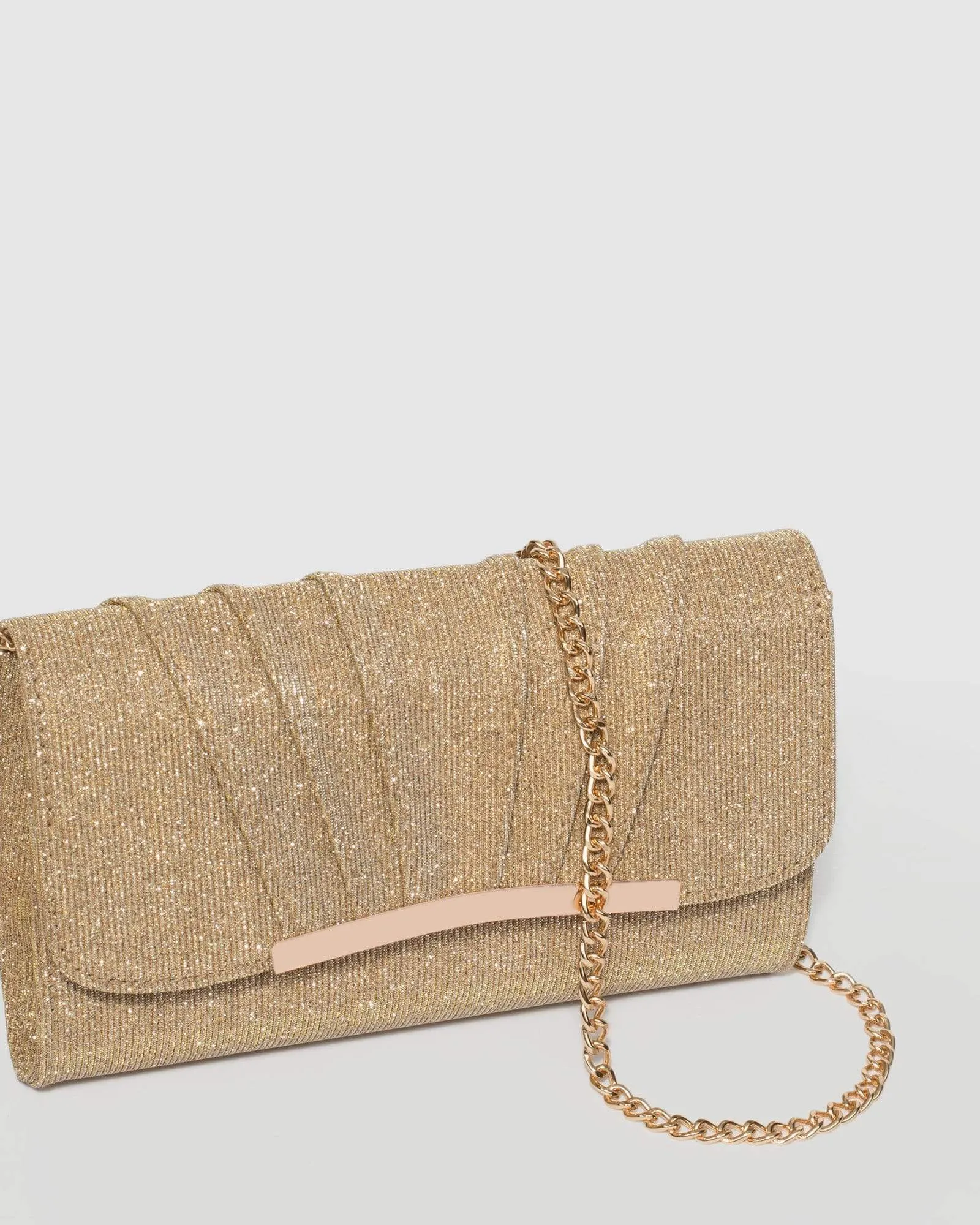 Gold Kendra Clutch Bag