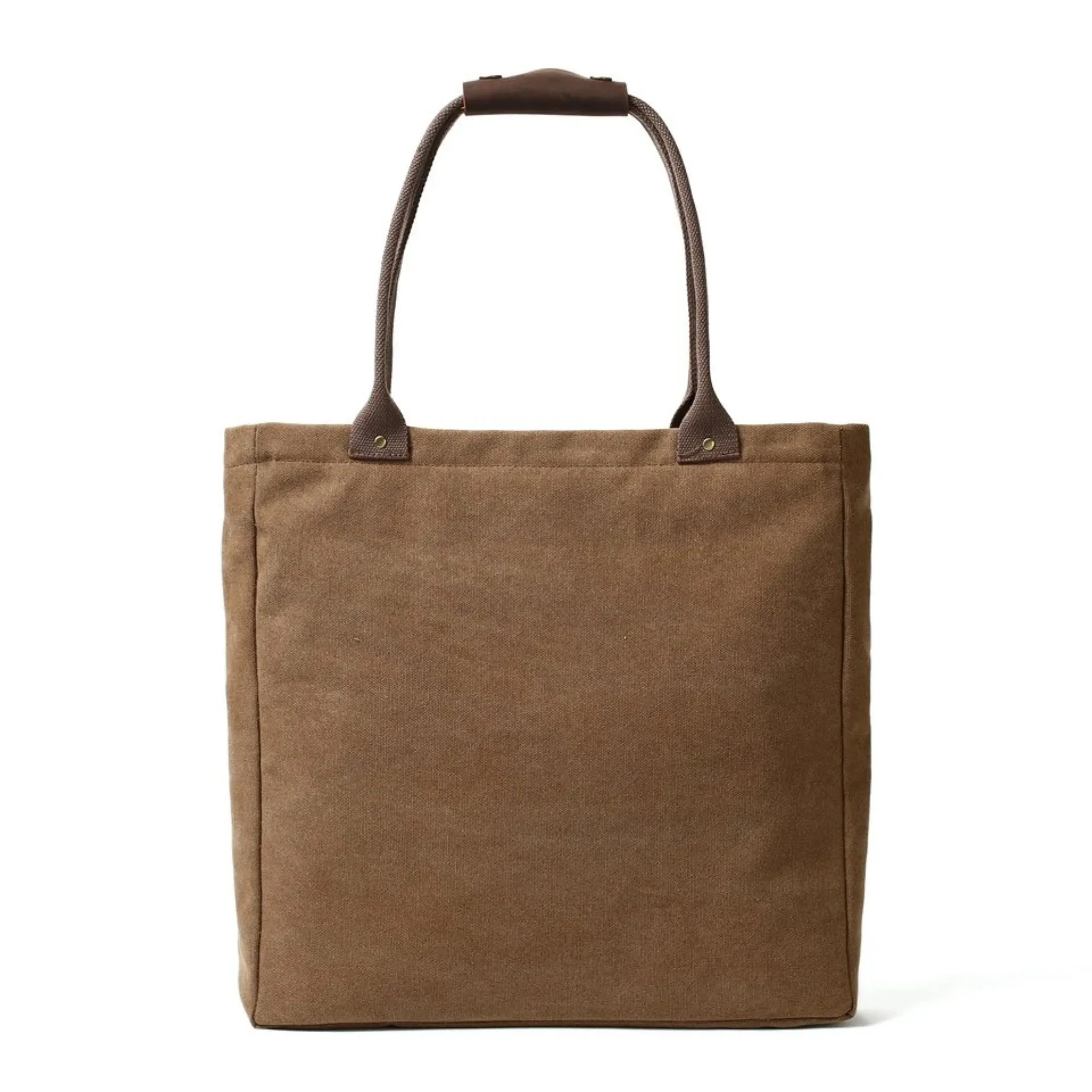 Handmade Waxed Canvas & Leather Tote Handbag
