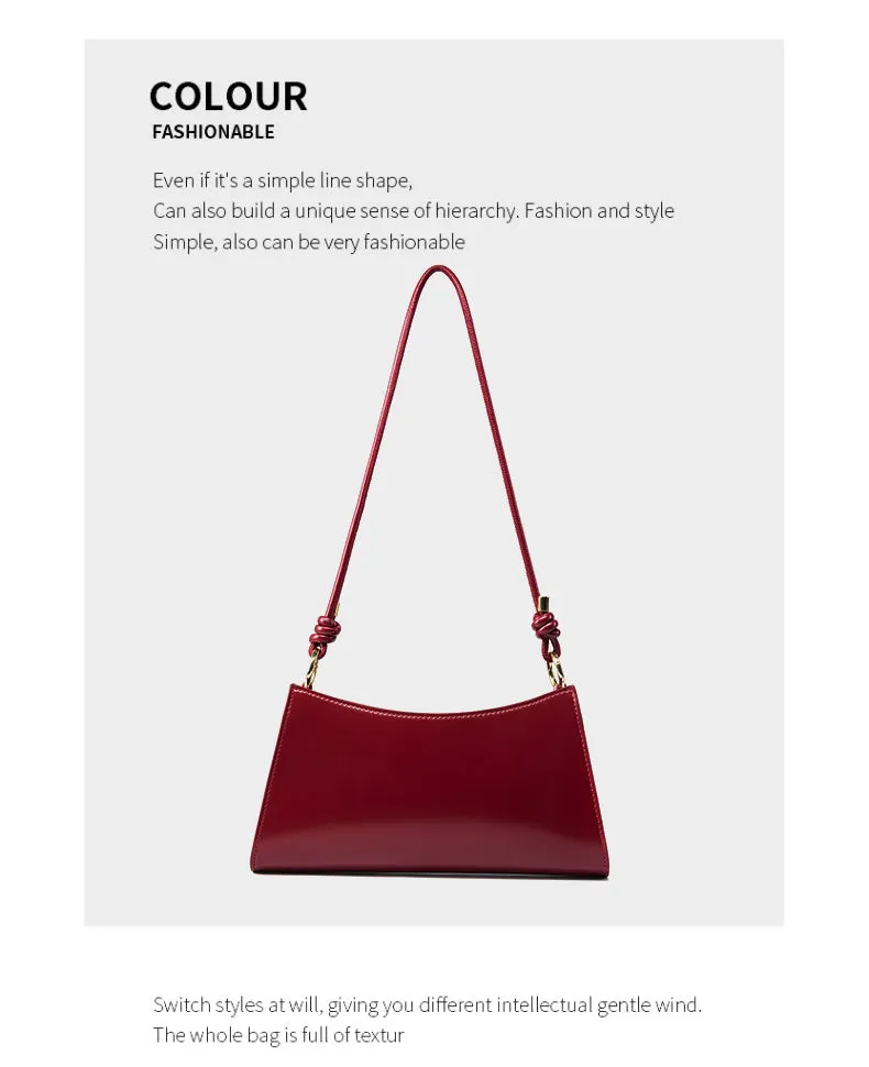 Hannah  Woman Cowhide Genuine Leather Underarm Shoulder Bag