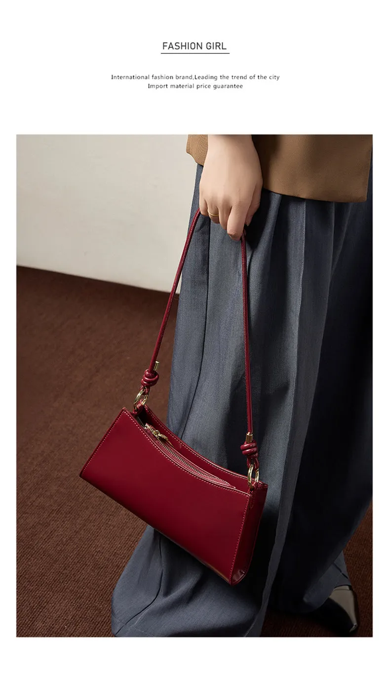 Hannah  Woman Cowhide Genuine Leather Underarm Shoulder Bag