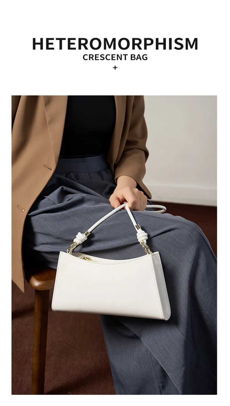 Hannah  Woman Cowhide Genuine Leather Underarm Shoulder Bag