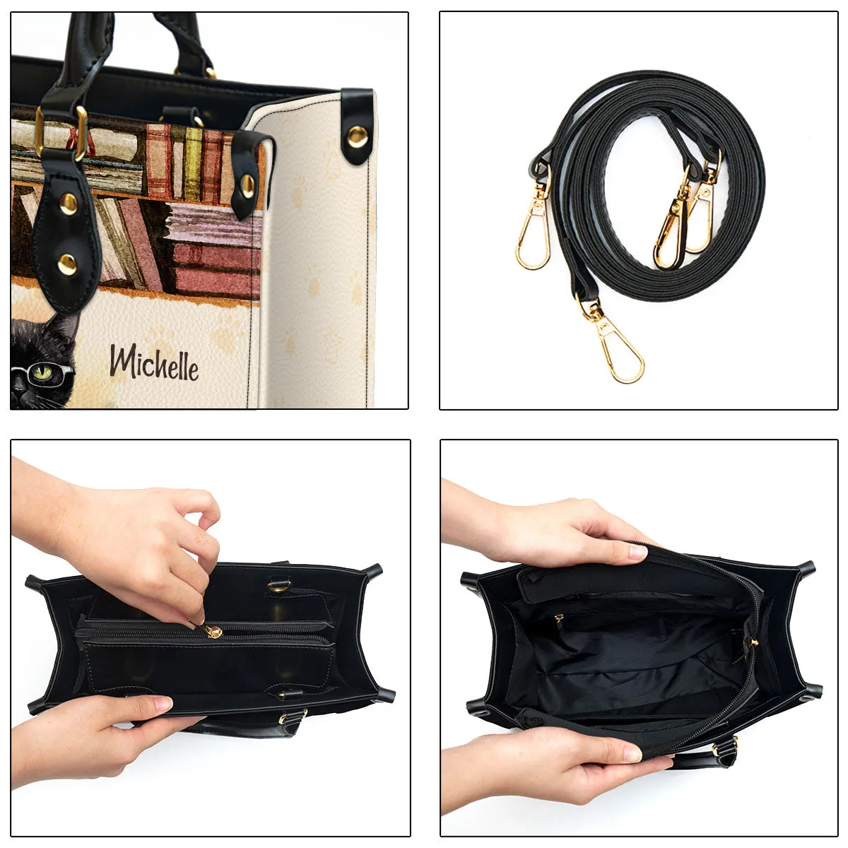 I Read Books And I Knows Things Leather Handbag Book Lovers Gift LHB78