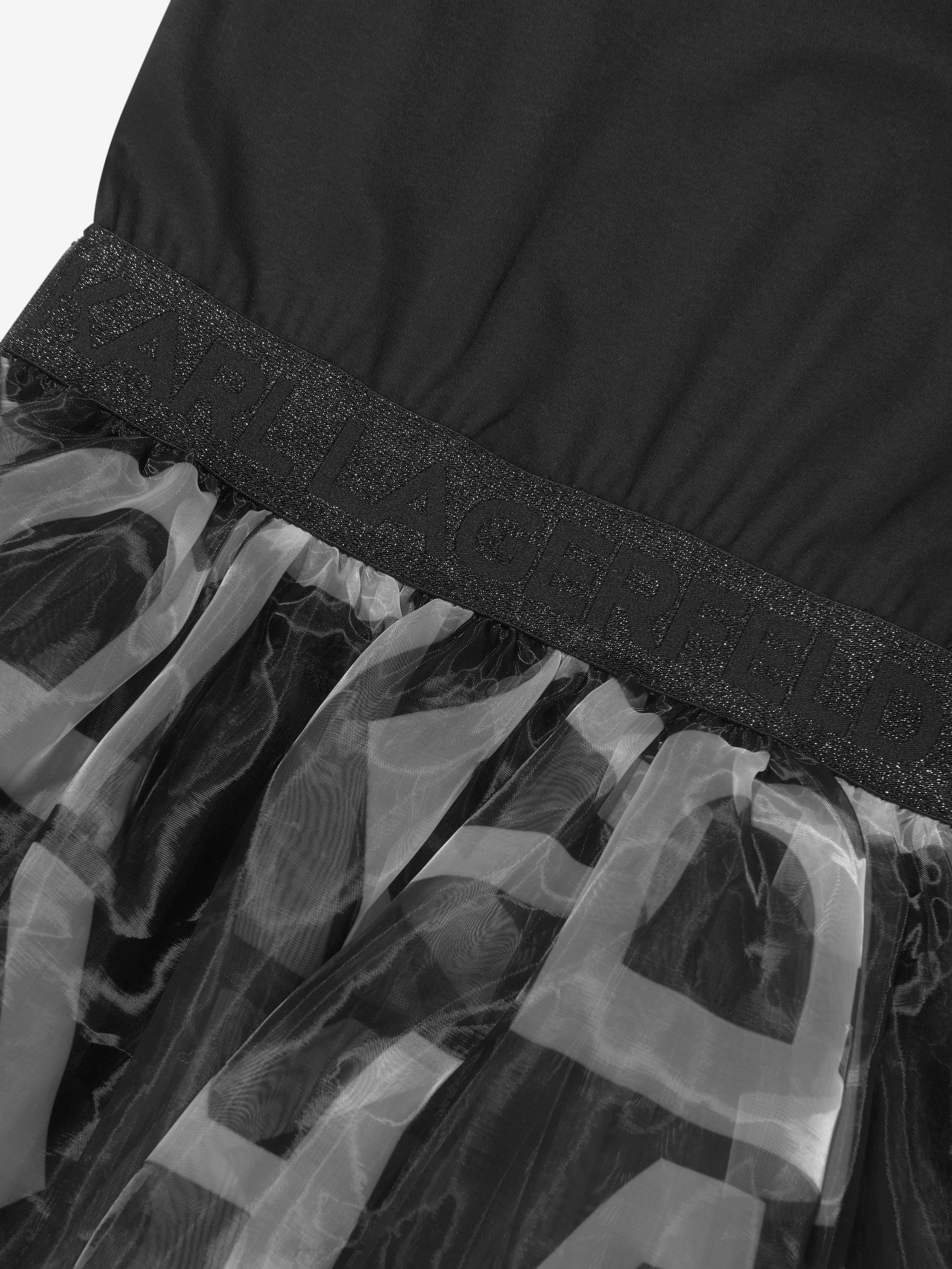 Karl Lagerfeld Girls Tutu Logo Ceremony Dress in Black