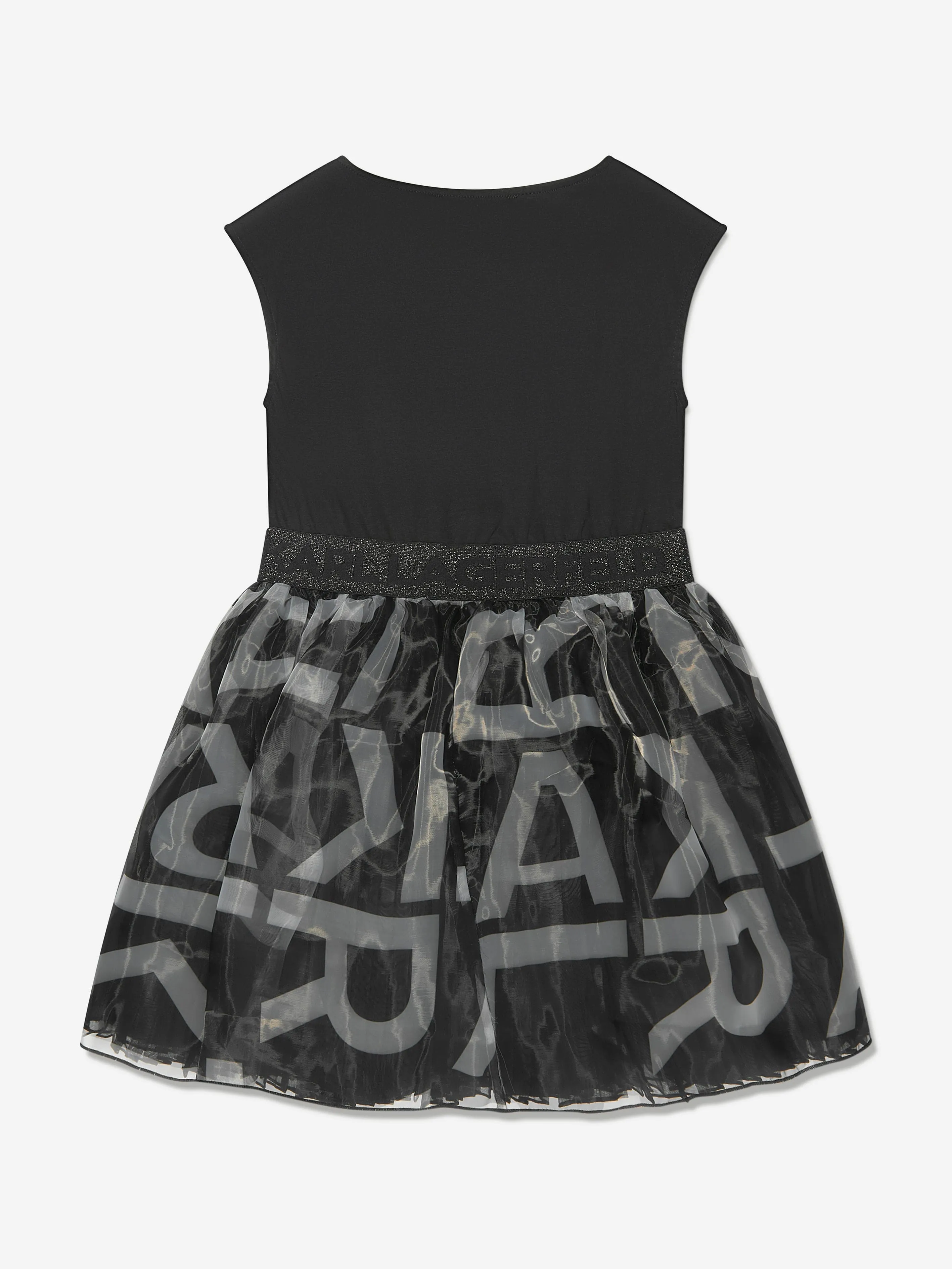 Karl Lagerfeld Girls Tutu Logo Ceremony Dress in Black