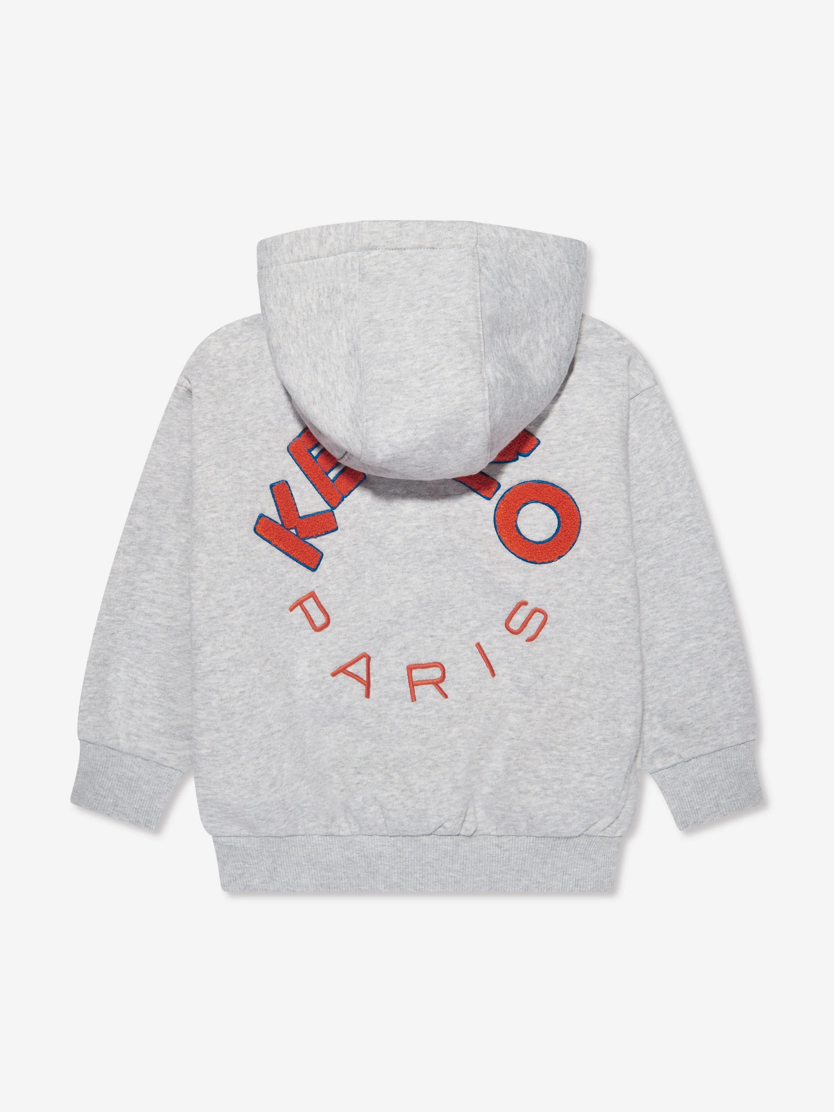 KENZO Boys Logo Zip Up Top in Grey