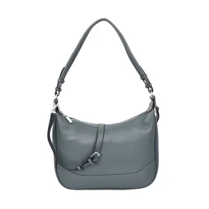 Kitchener Women's Leather  Organiser Hobo Style Shoulder Bag Teal