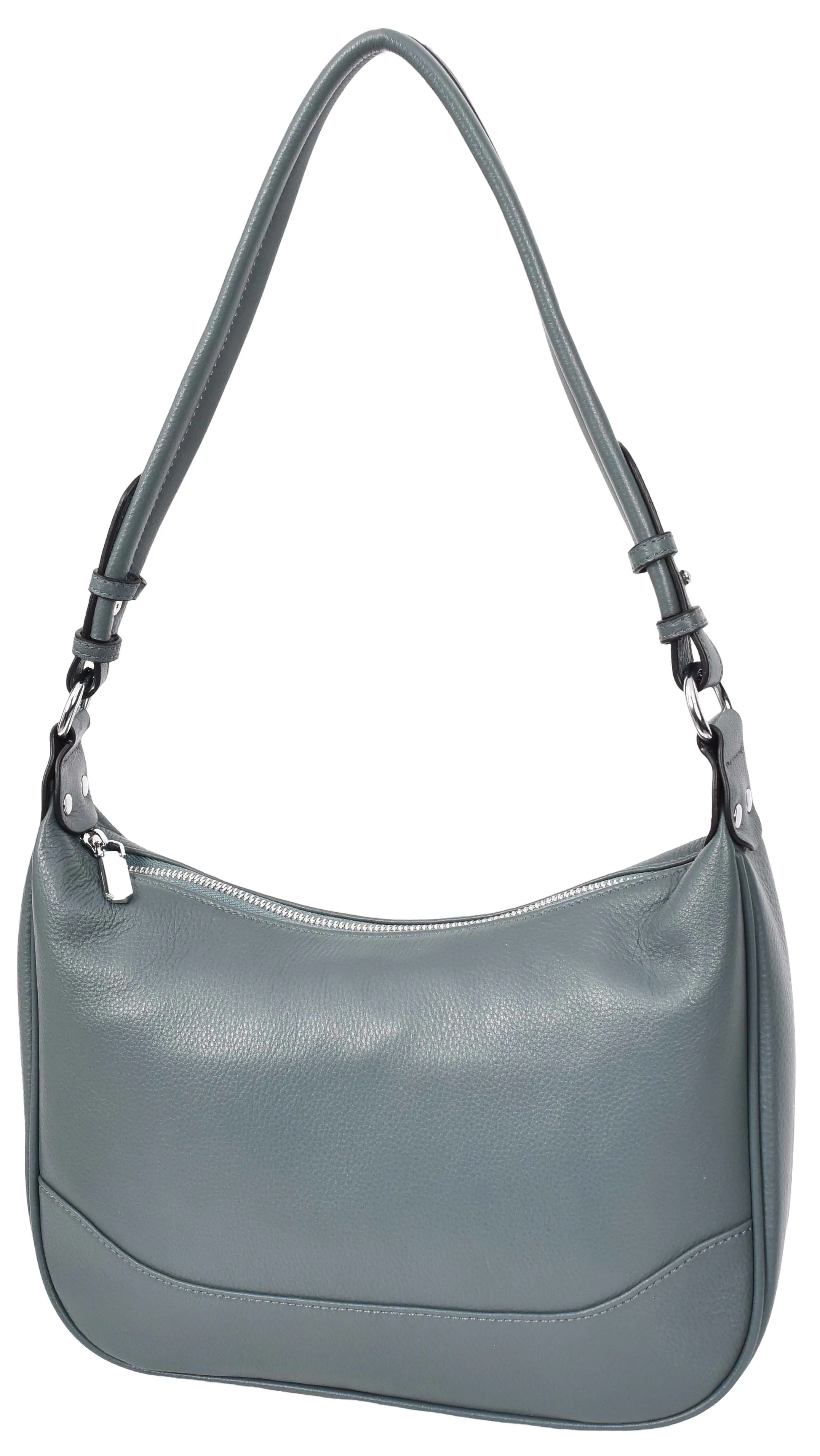 Kitchener Women's Leather  Organiser Hobo Style Shoulder Bag Teal