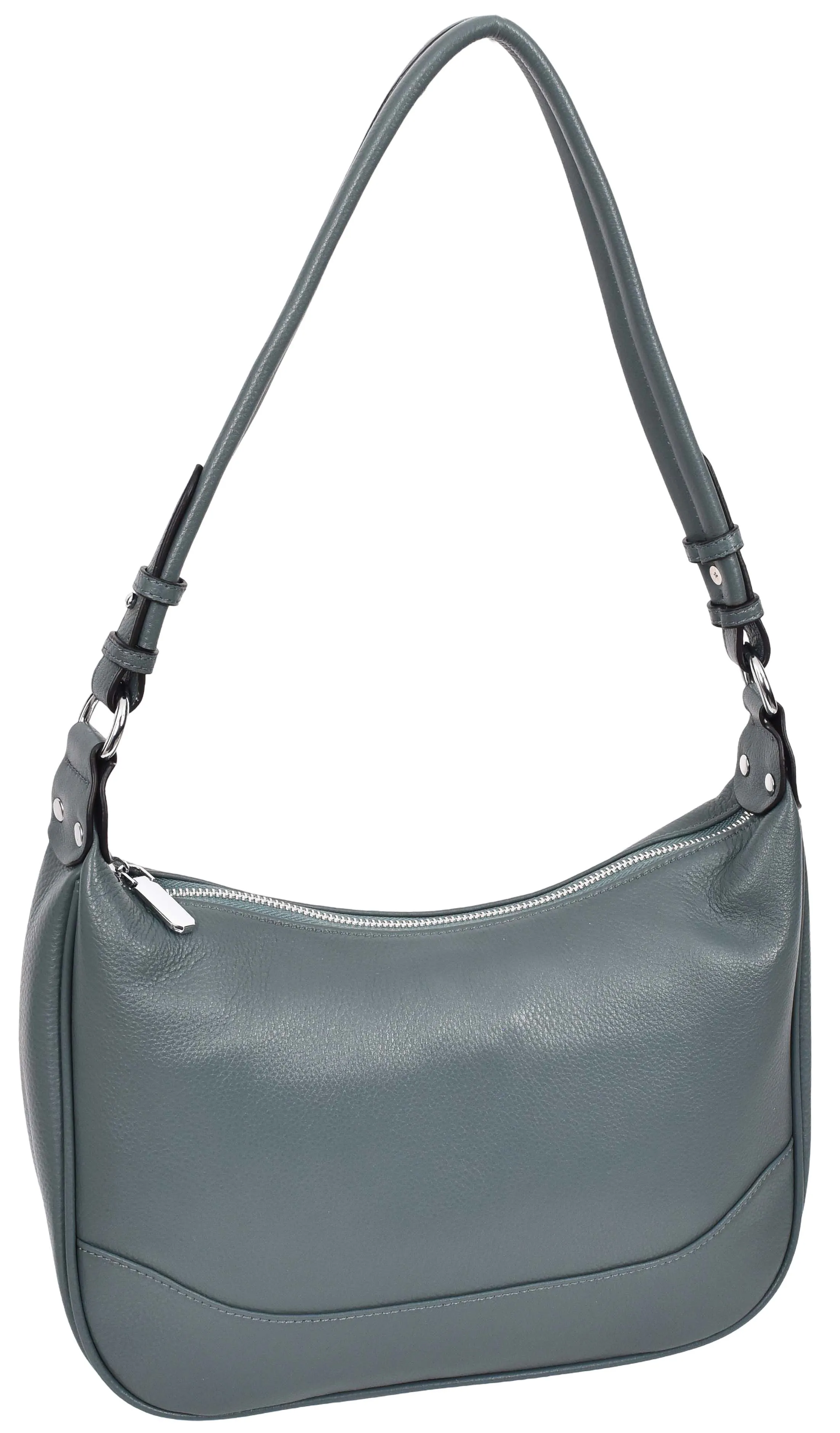 Kitchener Women's Leather  Organiser Hobo Style Shoulder Bag Teal