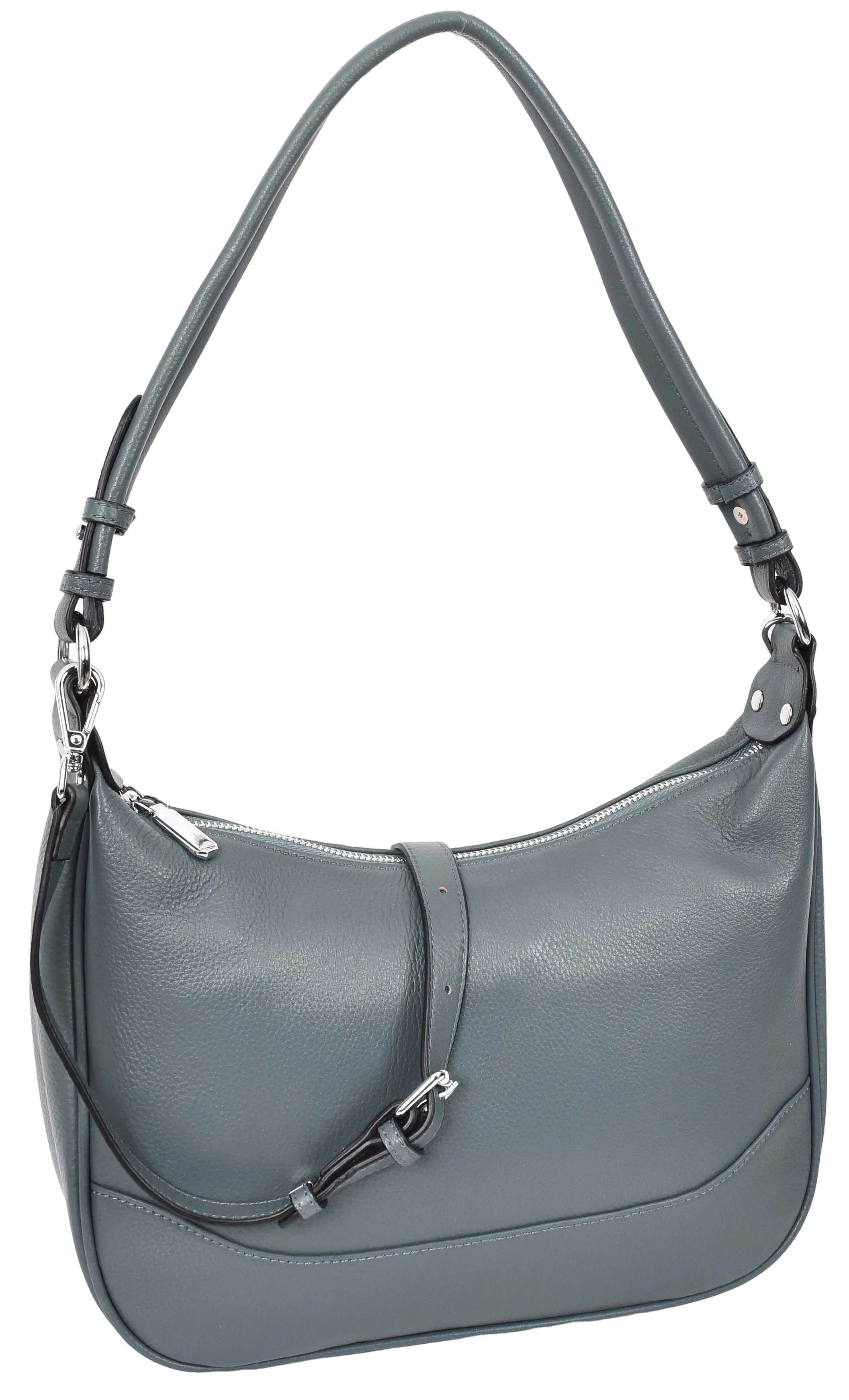 Kitchener Women's Leather  Organiser Hobo Style Shoulder Bag Teal