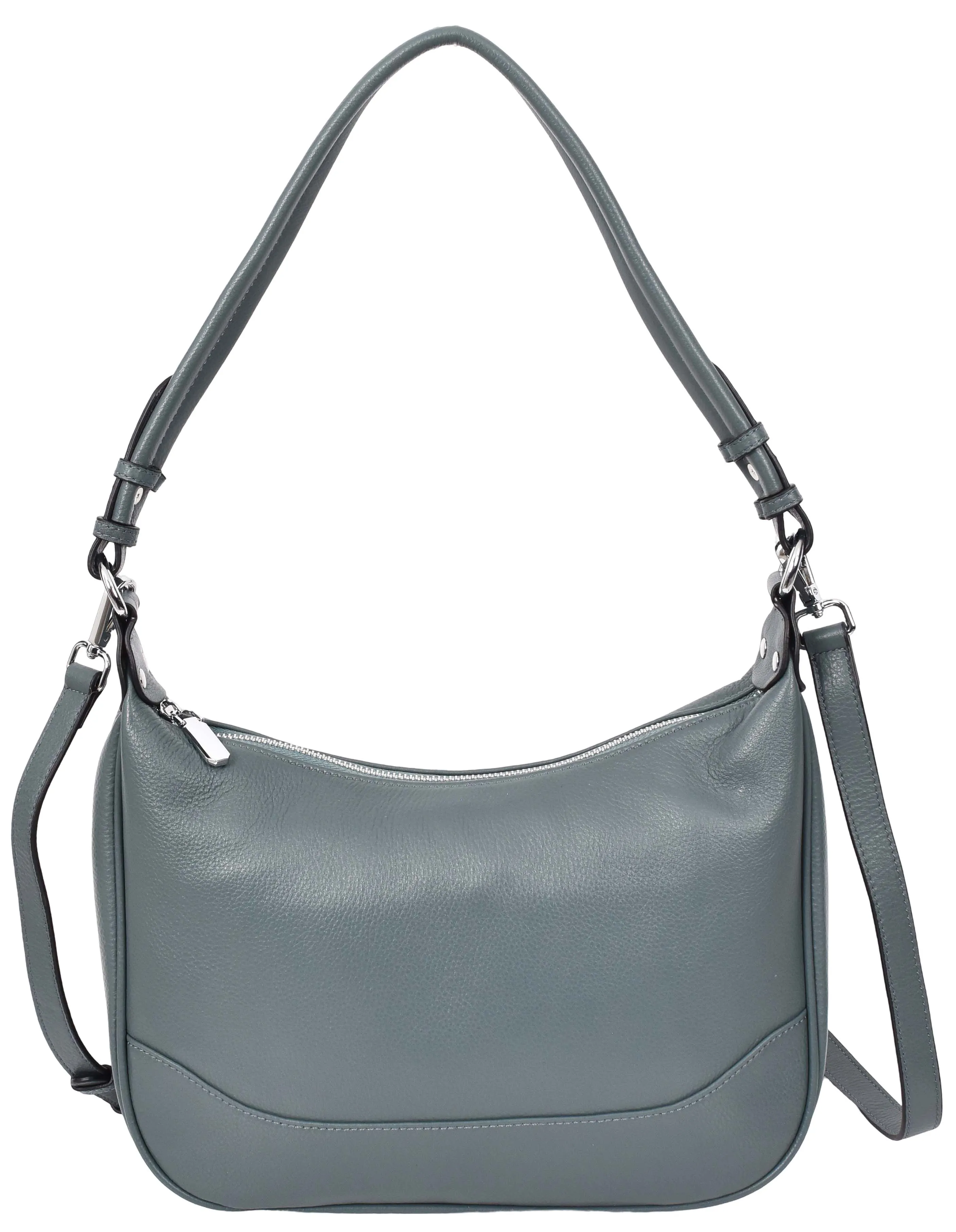 Kitchener Women's Leather  Organiser Hobo Style Shoulder Bag Teal
