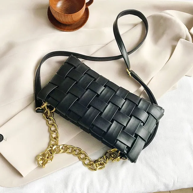 Larsa- Woven Shoulder Bag