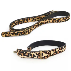 Leopard Print Leather Bag Straps