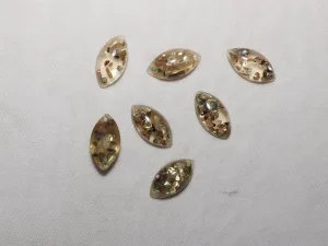 Light Brown Designer Eye Plastic Stones- 24x12 mm