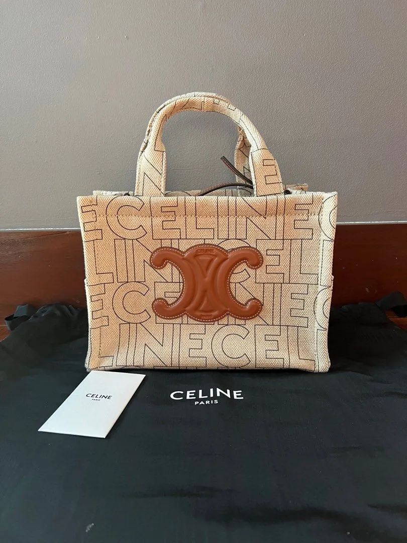 <b>CELINE </b> <br>All Over Print Thais Cabas Small