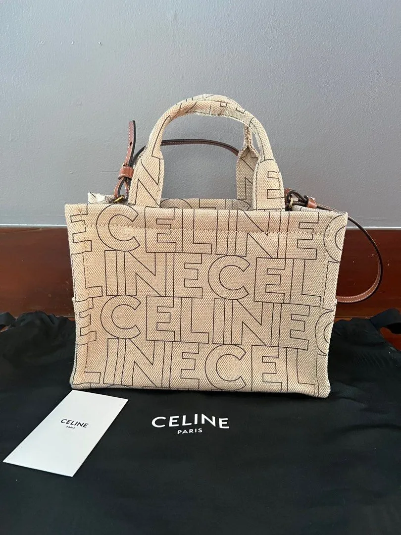 <b>CELINE </b> <br>All Over Print Thais Cabas Small