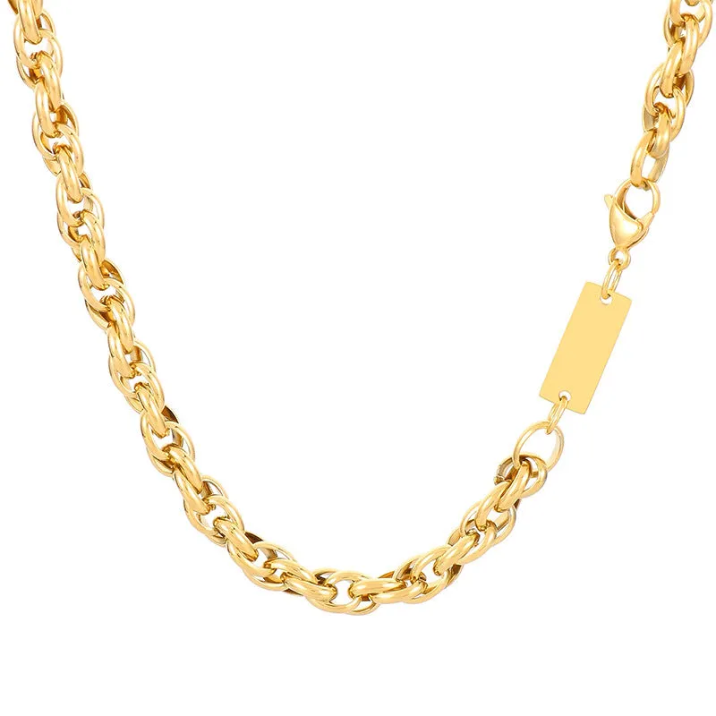 Luxury Minimalist Twisted Chain Couple Necklaces for Men and Women - Planderful Everyday Genie Collection