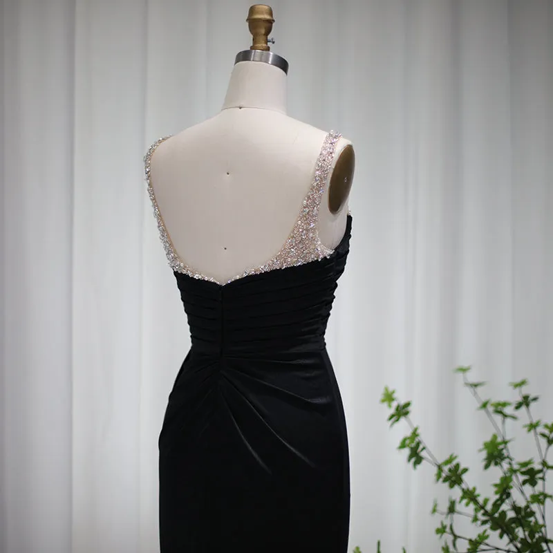 Luxury Purple High Slit Long Cocktail Party Dress RM128