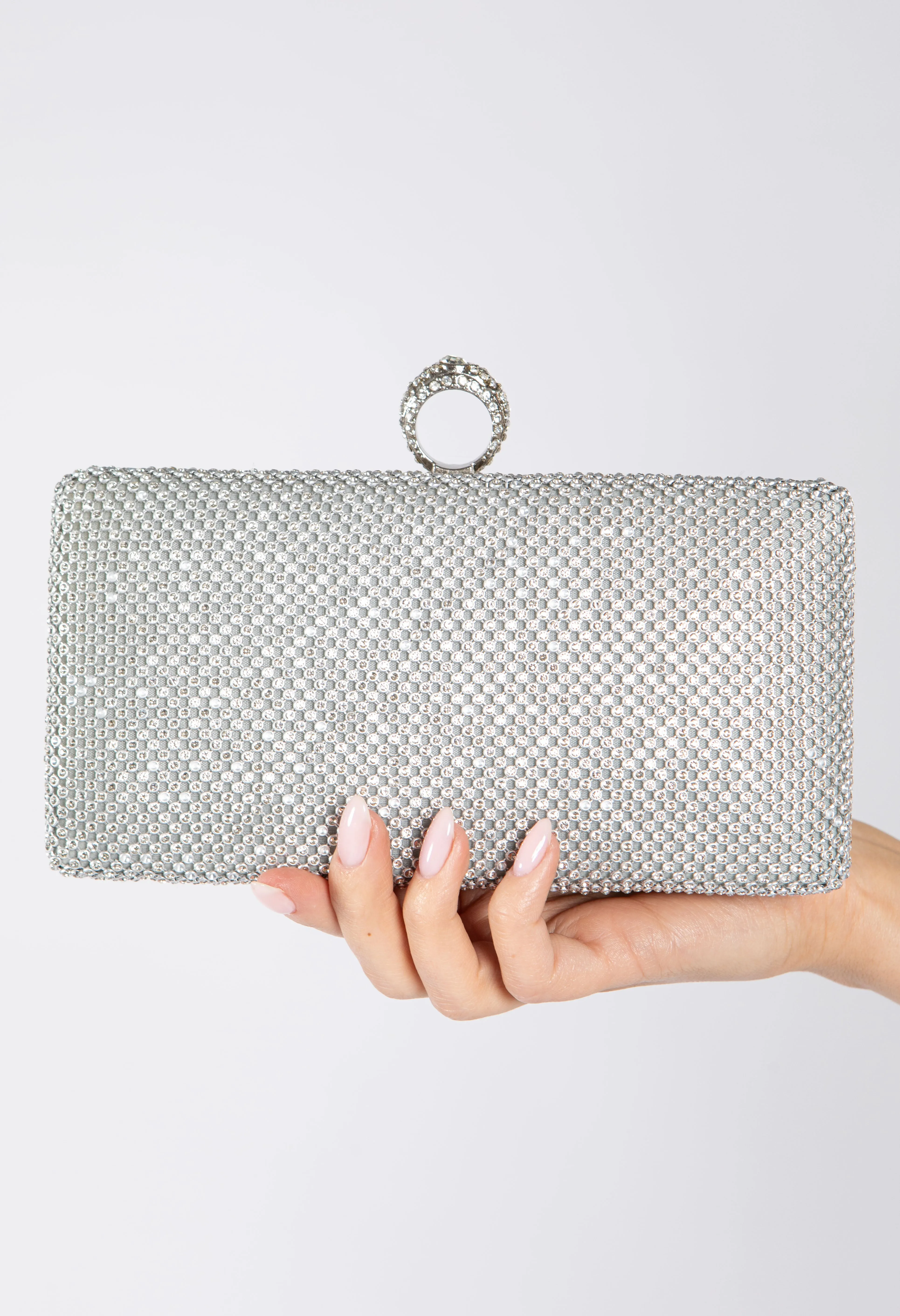 Luxury Squared Pearl Clutch Bag