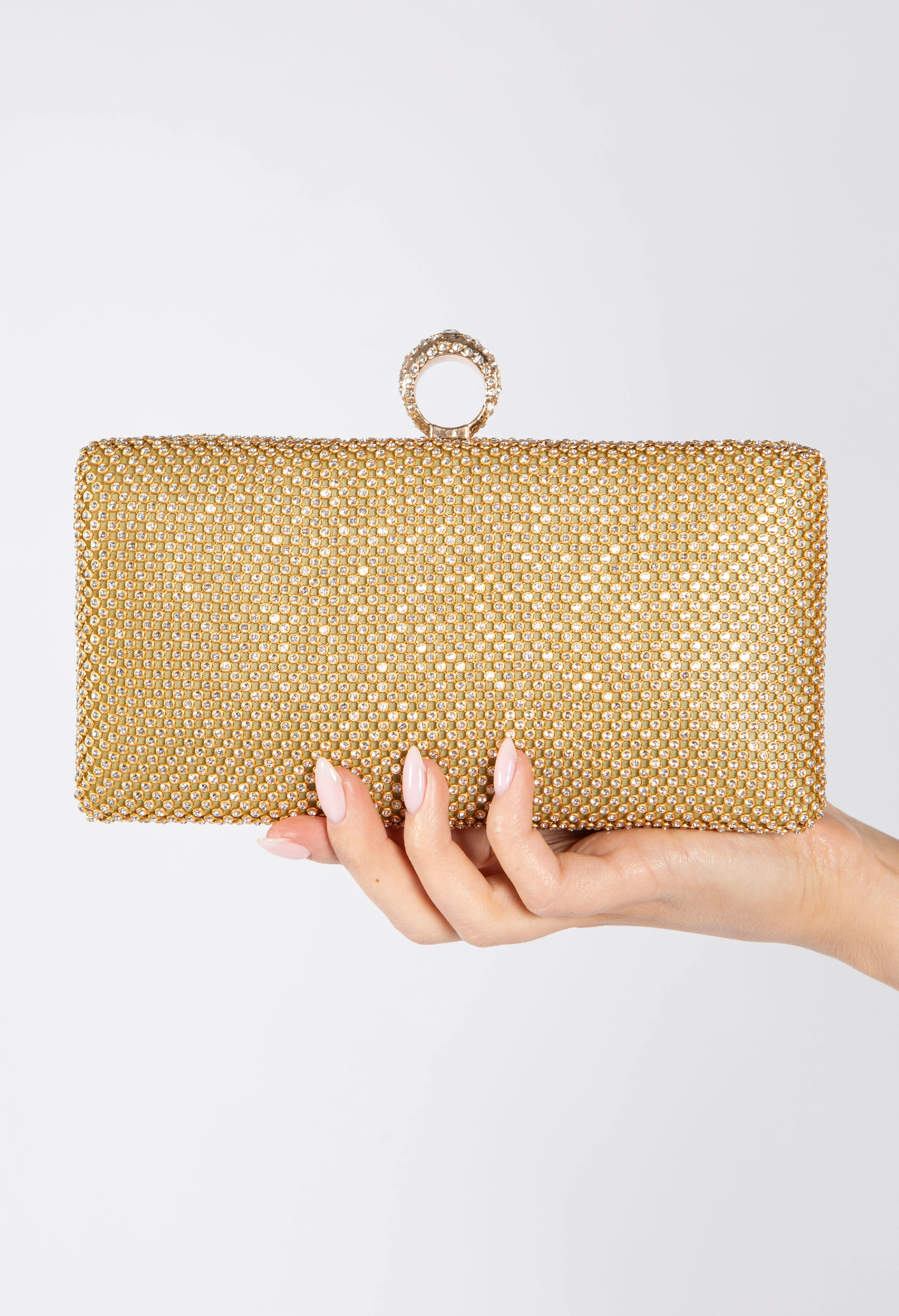 Luxury Squared Pearl Clutch Bag